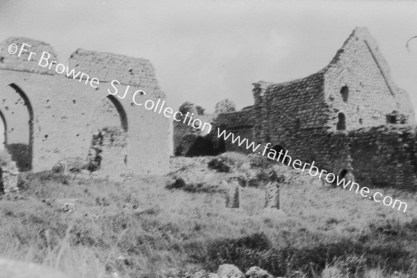 ABBEY KNOCKMOY NAVE ARCHES S. & CHANCEL FROM S.W. ANGLE OF CLOISTERS